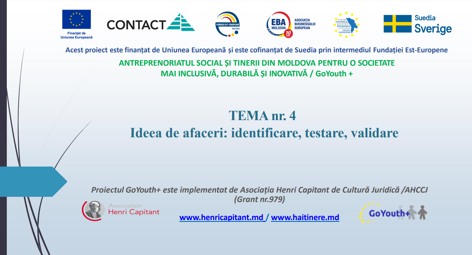 Ideea de afaceri: identificare, testare, validare