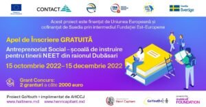 ASOCIAȚIA OBȘTEASCĂ DE CULTURĂ JURIDICĂ HENRI CAPITANT MOLDOVA (AHCCJ) LANSEAZĂ APELUL DE ÎNSCRIERE LA ȘCOALA DE INSTRUIRE CU PRIVIRE LA ANTREPRENORIATUL SOCIAL PENTRU TINERII NEET DIN R-NUL DUBĂSARI