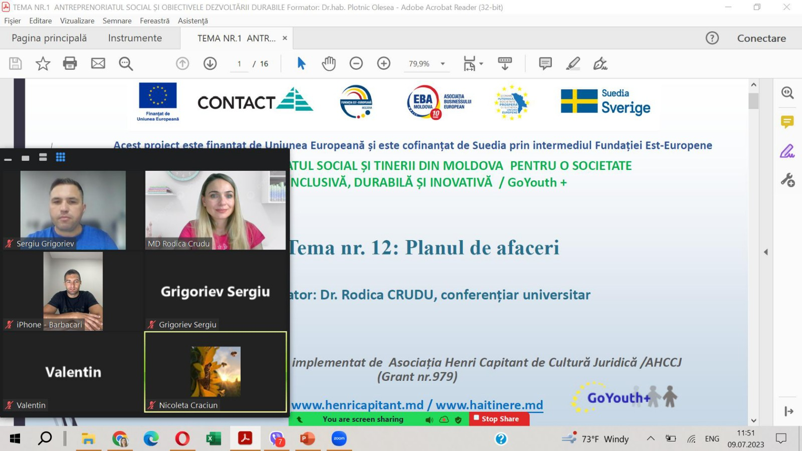 ZIUA XI DE INSTRUIRE A TINERILOR NEET DIN R. DUBĂSARI