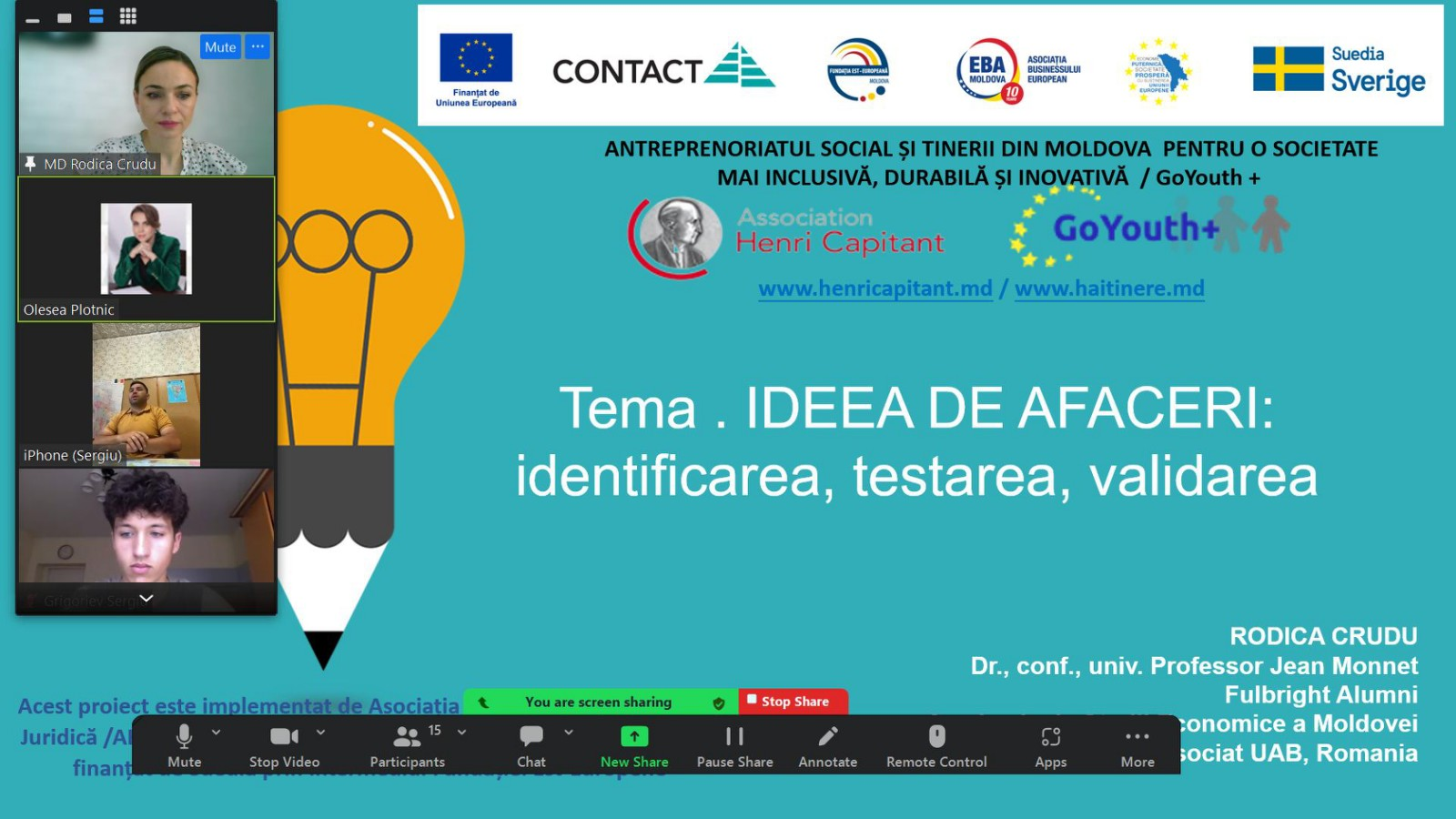 ZIUA II DE INSTRUIRE A TINERILOR NEET DIN R. DUBĂSARI