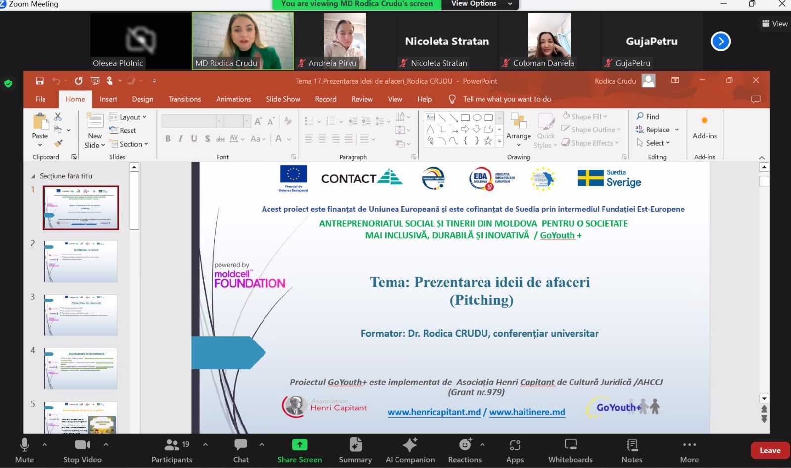 ZIUA XI DE INSTRUIRE A TINERILOR NEET DIN R. CĂUȘENI